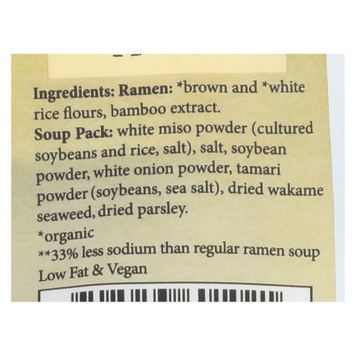 Lotus Foods Ramen - Organic - Jade Pearl Rice - With Miso Soup - 2.8 Oz - Case Of 10.
