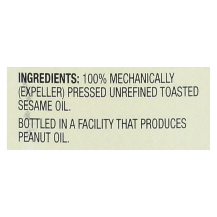 Spectrum Naturals Unrefined Toasted Sesame Oil - Case Of 6 - 8 Fl Oz