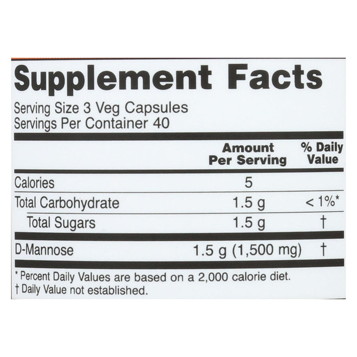 Now D-mannose Powder 500 Mg  - 1 Each - 120 Cap.