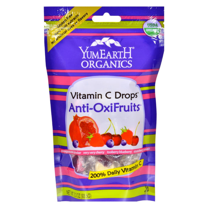Yummy Earth Organic Vitamin C Drops -Anti-oxifruits - Case Of 6 - 3.3 Oz