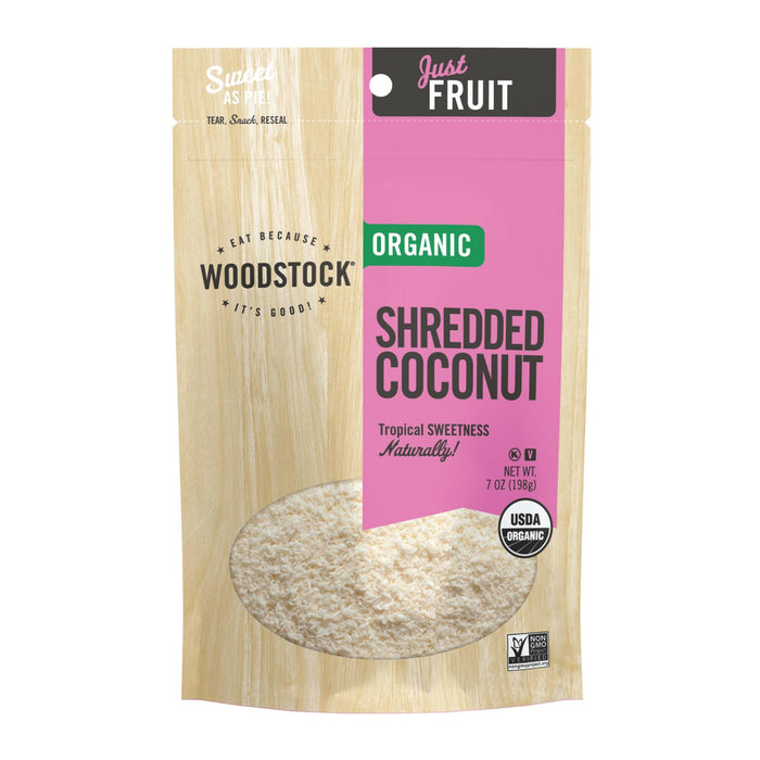 Woodstock Organic Shredded Coconut - Case Of 8 - 7 Oz.