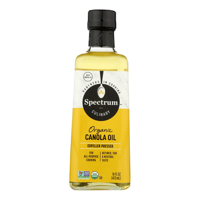 Spectrum Naturals Organic Refined Canola Oil - Case Of 12 - 16 Fl Oz