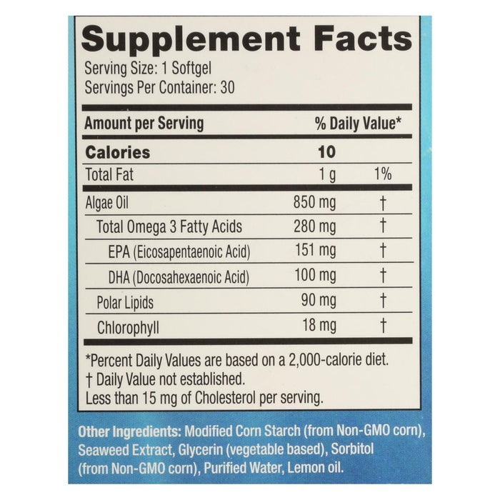 Iwi - Supp Alge Epa/dha Omega3 - Ea Of 1-30 Sgel.