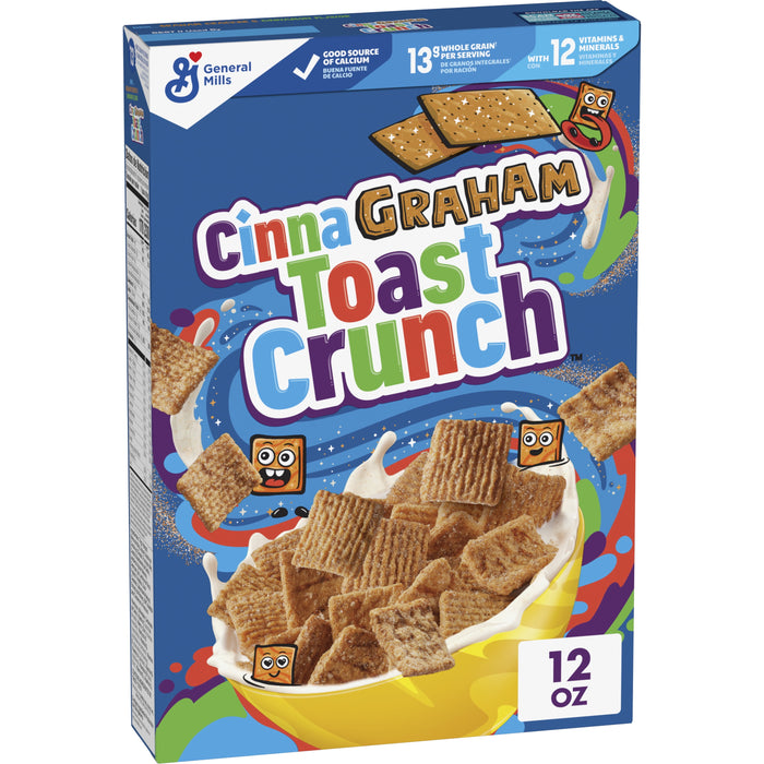 Cinnagraham Toast Crunch Breakfast Cereal, Whole Grain, 12 oz