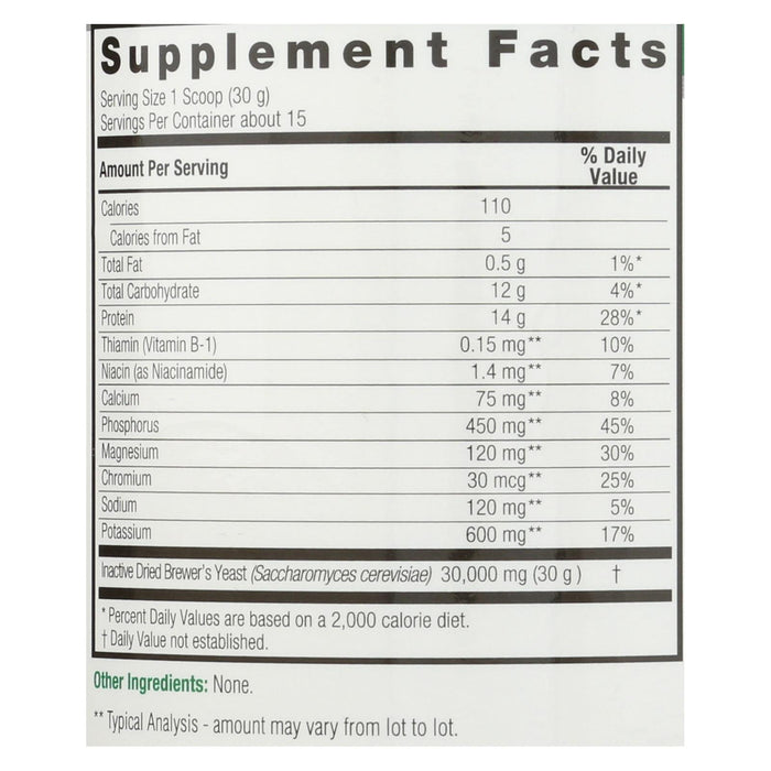 Nature's Answer - Brewers Yeast - Gluten Free - 16 Oz.