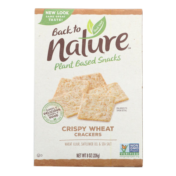 Back To Nature Crispy Crackers - Wheat - Case Of 6 - 8 Oz