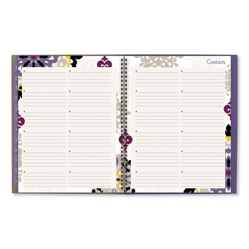 Vienna Weekly/monthly Appointment Book, Geometric Artwork, .11 X 8.5, Purple/tan Cover, 12-month (jan To Dec): 2025