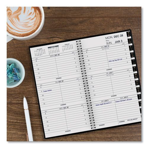 Compact Weekly Appointment Book, 6.25 X 3.25, Black Cover, 12-month (jan To Dec): 2025.