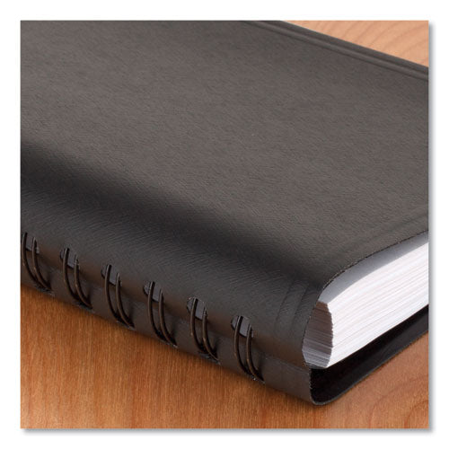 Daily Appointment Book With 30-minute Appointments, 8 X 5, Black Cover, .12-month (jan To Dec): 2025