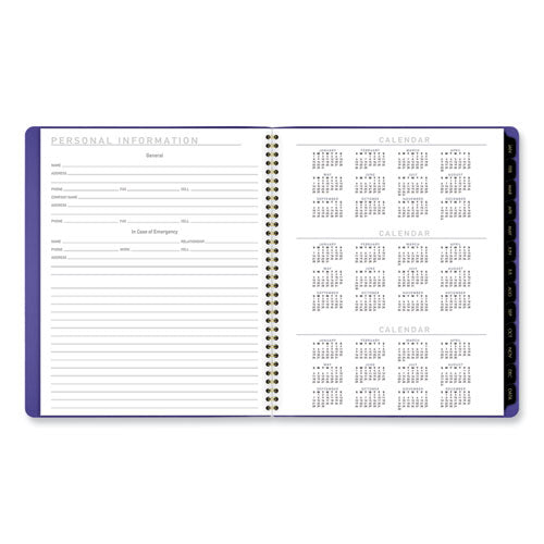 Contemporary Monthly Planner, 11.38 X 9.63, Purple Cover, 12-month (jan To Dec): 2025.