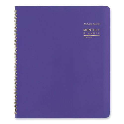 Contemporary Monthly Planner, 11.38 X 9.63, Purple Cover, 12-month (jan To Dec): 2025.