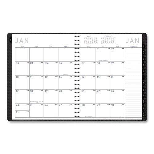 Contemporary Weekly/monthly Planner, Vertical-column Format, 11 X 8.25, Graphite Cover, 12-month (jan To Dec): 2025.