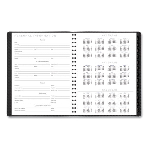 Contemporary Weekly/monthly Planner, Vertical-column Format, 11 X 8.25, Graphite Cover, 12-month (jan To Dec): 2025.