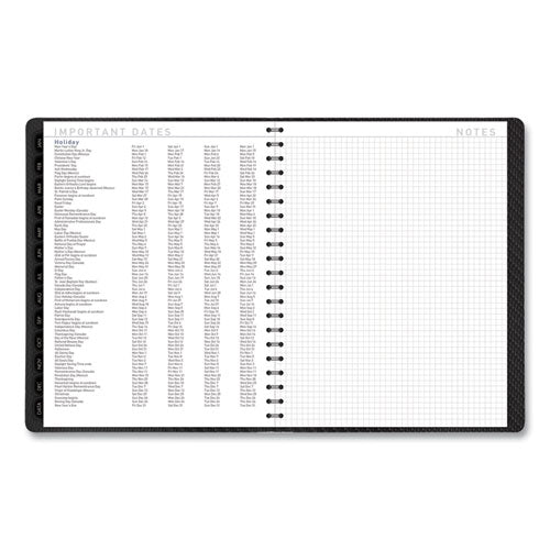 Contemporary Weekly/monthly Planner, Vertical-column Format, 11 X 8.25, Graphite Cover, 12-month (jan To Dec): 2025.