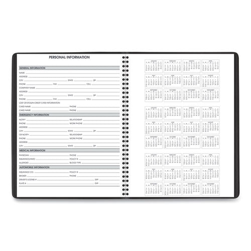 Weekly Appointment Book, 11 X 8.25, Black Cover,14-month (july To Aug): 2024 To 2025