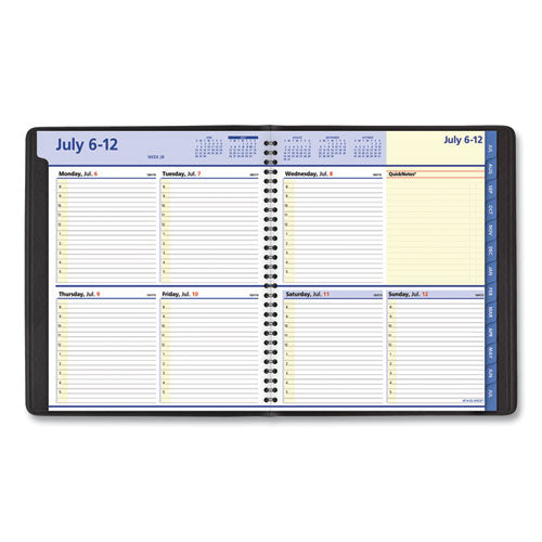 Quicknotes Weekly/monthly Planner, 10 X 8, Black Cover, 12-month (july To June): 2024 To 2025.