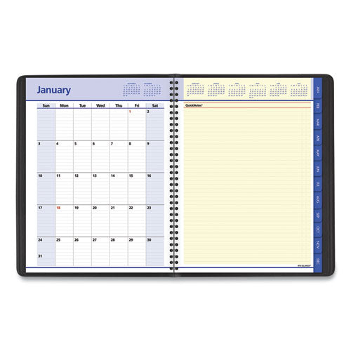 Quicknotes Weekly Vertical-column Format Appointment Book, 11 X 8.25, Black Cover, 12-month (jan To Dec): 2025.