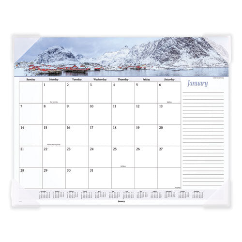 Seascape Panoramic Desk Pad, Seascape Panoramic Photography, 22 X 17, White Sheets, Clear Corners, 12-month (jan-dec): 2025.