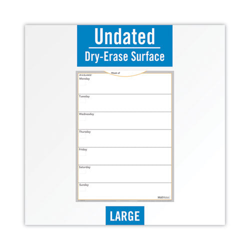 Wallmates Self-adhesive Dry Erase Weekly Planning Surfaces, 18 X 24, White/gray/orange Sheets, Undated.