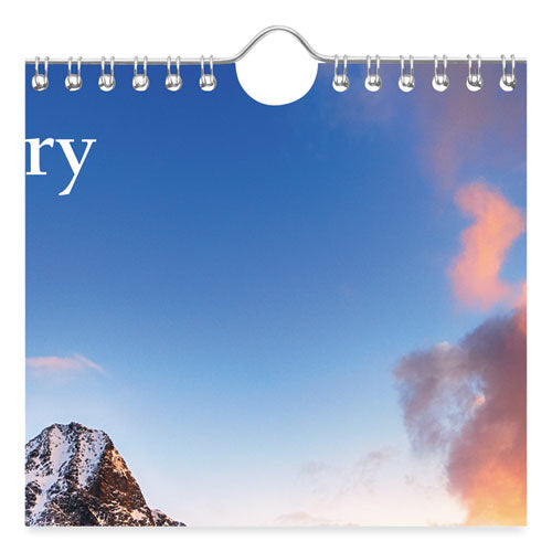 Scenic Monthly Wall Calendar, Landscape Photography, 12 X 17, White/multicolor Sheets, 12-month (jan To Dec): 2025.