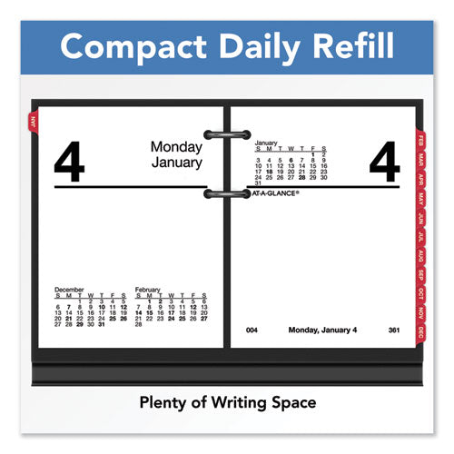 Compact Desk Calendar Refill, 3 X 3.75, White Sheets, 12-month (jan To Dec): 2025.