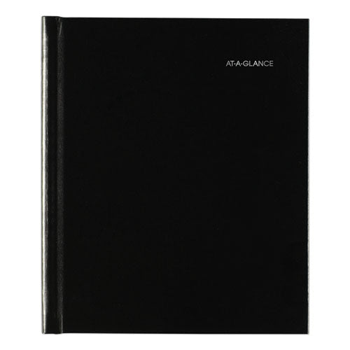 Dayminder Hard-cover Monthly Planner With Memo Section, Unruled Blocks,8.5 X 7, Black Cover, 12-month (jan To Dec): 2025