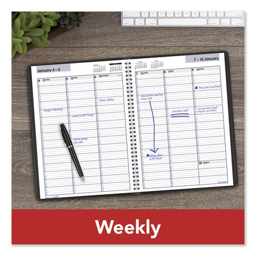 Dayminder Weekly Appointment Book, Vertical-column Format, 11 X 8, Black Cover, 12-month (jan To Dec): 2025.