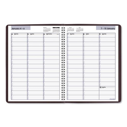 Dayminder Weekly Appointment Book,Vertical-column Format, 11 X 8, Burgundy Cover, 12-month (jan To Dec): 2025