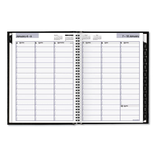 Dayminder Hardcover Weekly Vertical-column Format Appointment Book, 11 X 8, Black Cover, 12-month (jan To Dec): 2025.