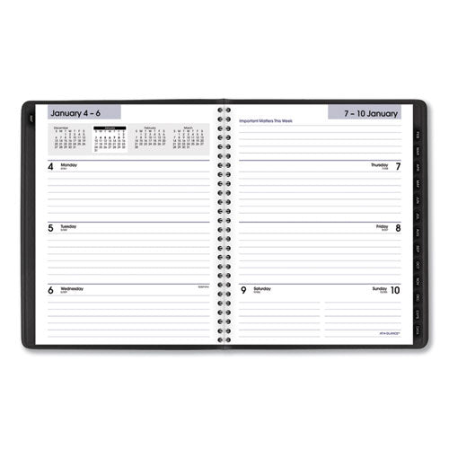 Dayminder Executive Weekly/monthly Refillable Planner,8.75 X 7, Black Cover, 12-month (jan To Dec): 2025