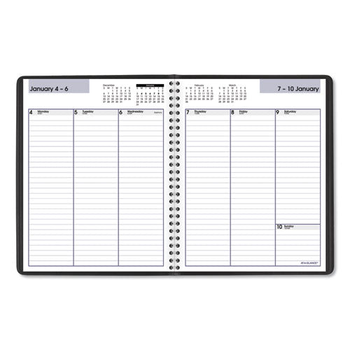 Dayminder Weekly Planner, Vertical-column Format, 8.75 X 7, Black Cover,12-month (jan To Dec): 2025