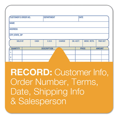 2-part Sales Book, 18 Lines, Two-part Carbon, 7.94 X 5.56, 50 Forms Total.