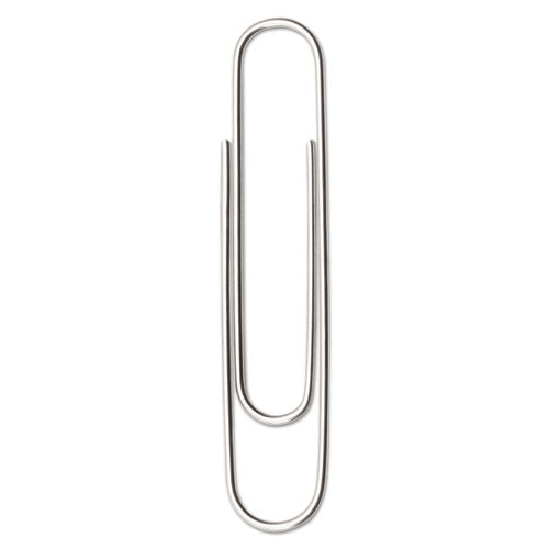 Paper Clips, Jumbo, Smooth, Silver, 100 Clips/box, 10 Boxes/pack.