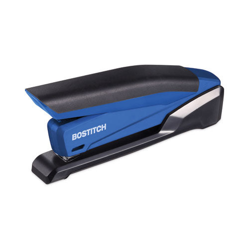 Inpower One-finger 3-in-1 Desktop Stapler With Antimicrobial Protection, 20-sheet Capacity, Blue/black.