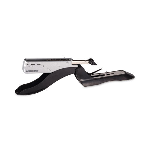 Spring-powered Premium Heavy-duty Stapler, 100-sheet Capacity, Black/silver.