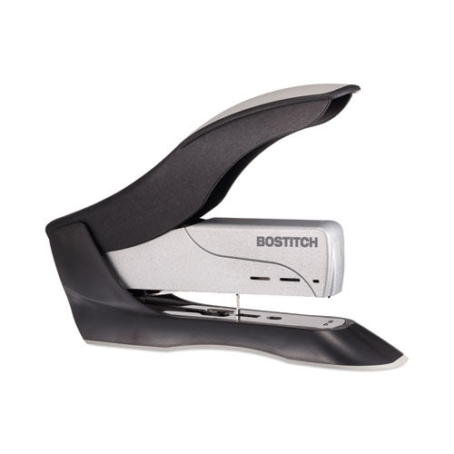 Spring-powered Premium Heavy-duty Stapler, 100-sheet Capacity, Black/silver.