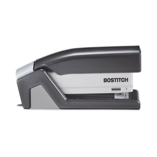 Injoy One-finger 3-in-1 Eco-friendly Compact Stapler, 20-sheet Capacity, Black.