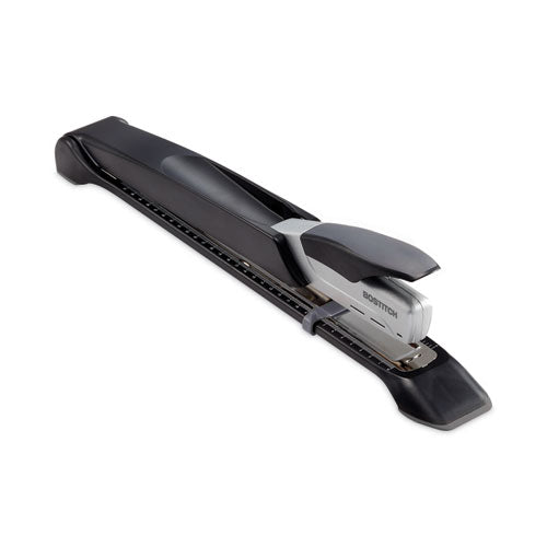 Long Reach Stapler, 25-sheet Capacity, 12" Throat, Black/silver.