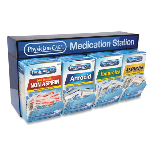 Medication Station, Aspirin, Ibuprofen, Non Aspirin Pain Reliever, Antacid.