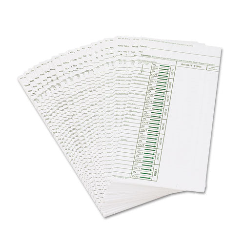 Time Clock Cards For Acroprint Att310, One Side, 4 X 10, 200/pack.