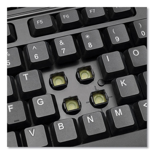 Wkb-1320cb Antimicrobial Wireless Desktop Keyboard And Mouse,2.4 Ghz Frequency/30 Ft Wireless Range, Black