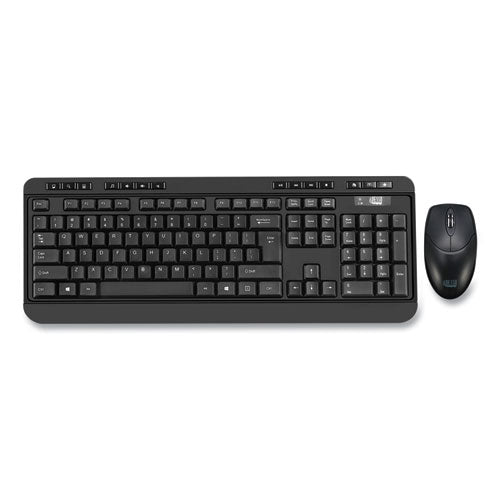 Wkb-1320cb Antimicrobial Wireless Desktop Keyboard And Mouse,2.4 Ghz Frequency/30 Ft Wireless Range, Black