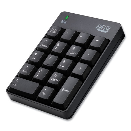 Wkb6010ub Wireless 18-key Numeric Usb Keypad, Black.