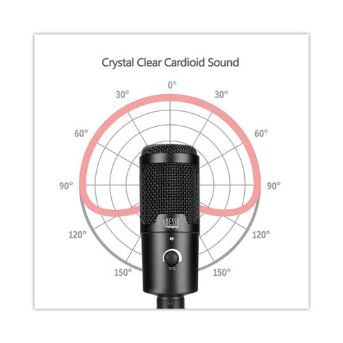 Xtream M4 Cardioid Condenser Recording Microphone, Black.