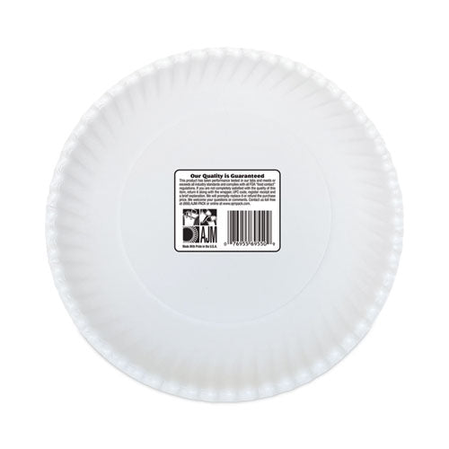 Original Heavyweights Paper Plates, 9" Dia, White, 120/pack, 8 Packs/carton.