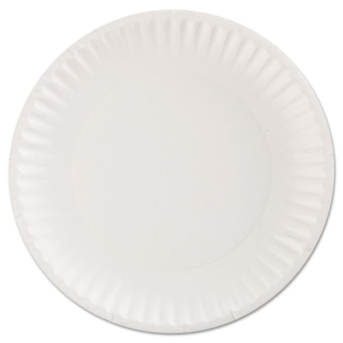 Paper Plates, 9" Dia, White, 100/pack.