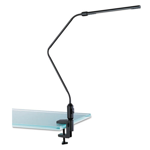 Led Desk Lamp With Interchangeable Base Or Clamp, 5.13w X 21.75d X 21.75h, Black.