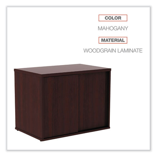 Alera Open Office Low Storage Cab Cred, 29.5w X 19.13d X 22.78h, Mahogany.