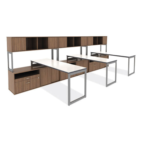 Alera Open Office Low Storage Cabinet Credenza, 29.5 X 19.13 X 22.78, Walnut.