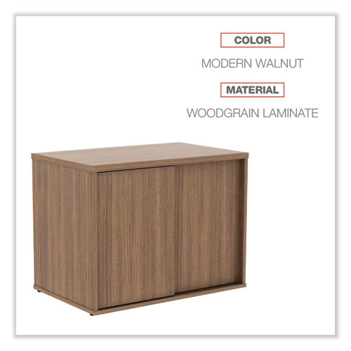 Alera Open Office Low Storage Cabinet Credenza, 29.5 X 19.13 X 22.78, Walnut.